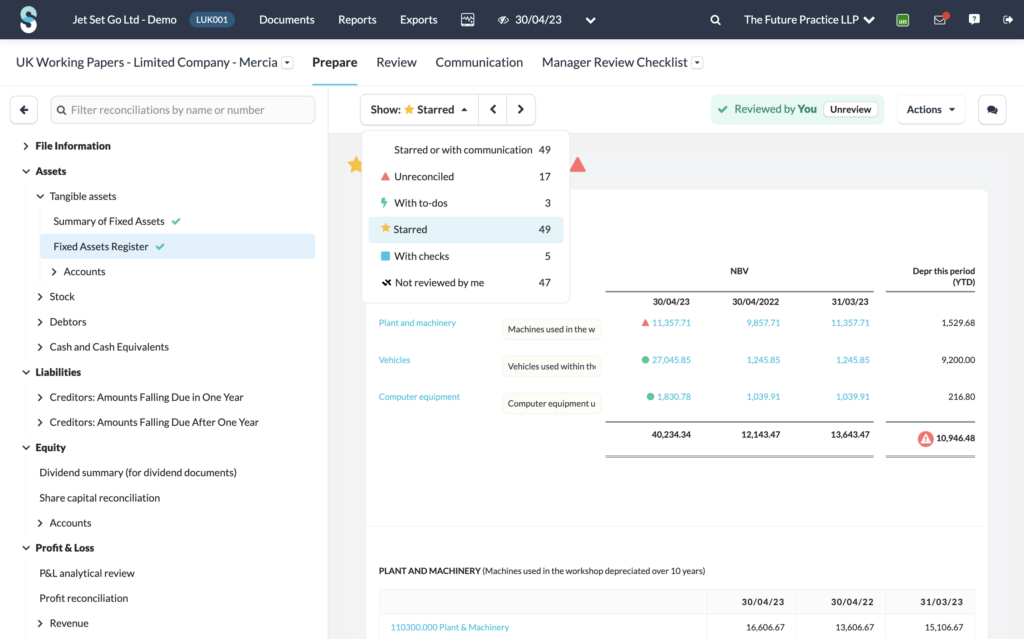 Silverfin's new user interface relfects customer feedback